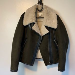 H&M Faux Shearling Jacket Sz 8. Work a few times.